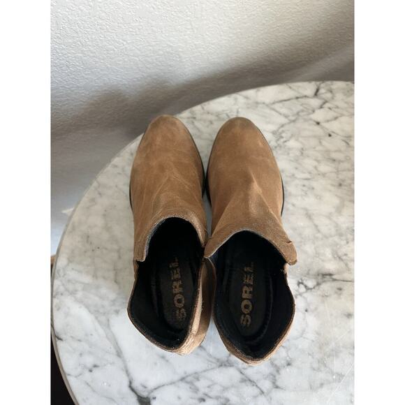 Sorel Lolla Cutout Brown Suede Leather Ankle Boot Women 9 NL2809-224 - Picture 7 of 8